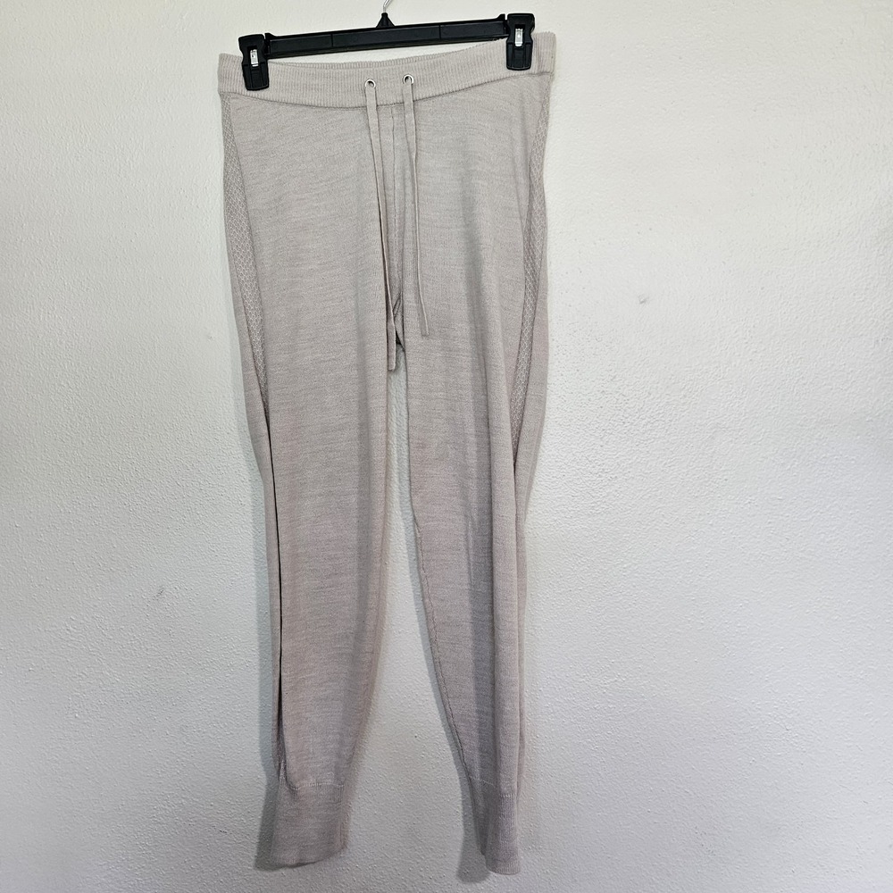 Calvin Klein Jeans Womens Small Beige Knit Jogger Pants Drawstring Sweater... - Picture 2 of 8